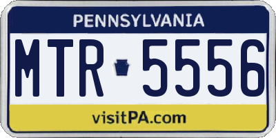 PA license plate MTR5556