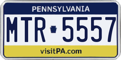 PA license plate MTR5557