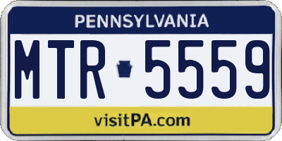 PA license plate MTR5559