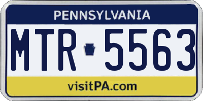 PA license plate MTR5563