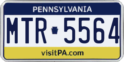 PA license plate MTR5564