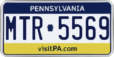 PA license plate MTR5569