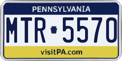 PA license plate MTR5570