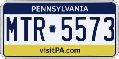 PA license plate MTR5573