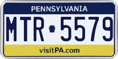 PA license plate MTR5579