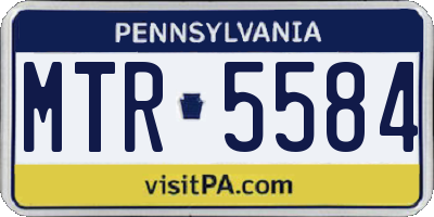 PA license plate MTR5584