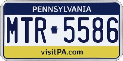 PA license plate MTR5586