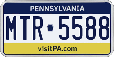 PA license plate MTR5588