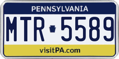 PA license plate MTR5589