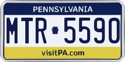 PA license plate MTR5590