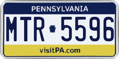 PA license plate MTR5596