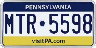 PA license plate MTR5598