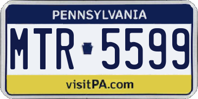 PA license plate MTR5599