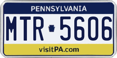 PA license plate MTR5606