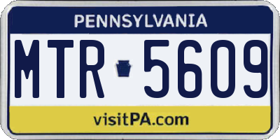 PA license plate MTR5609