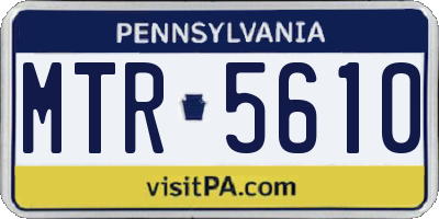 PA license plate MTR5610