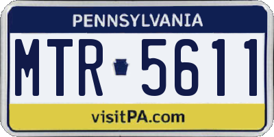PA license plate MTR5611