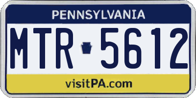 PA license plate MTR5612
