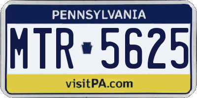 PA license plate MTR5625