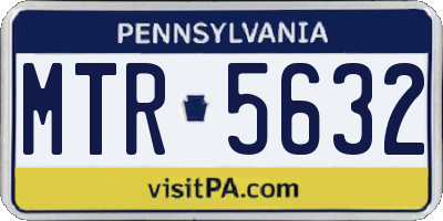 PA license plate MTR5632