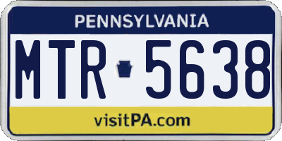 PA license plate MTR5638
