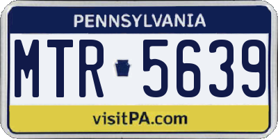 PA license plate MTR5639