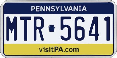 PA license plate MTR5641