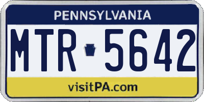 PA license plate MTR5642