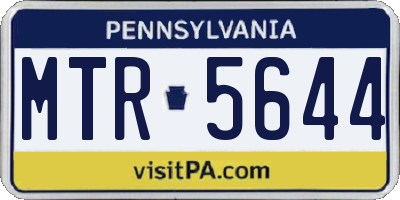 PA license plate MTR5644