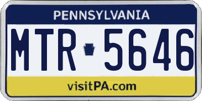PA license plate MTR5646