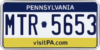 PA license plate MTR5653