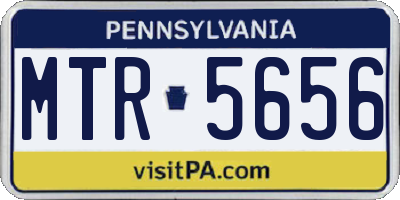 PA license plate MTR5656