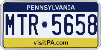 PA license plate MTR5658