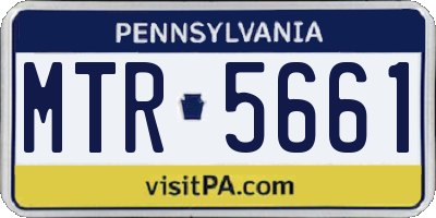 PA license plate MTR5661