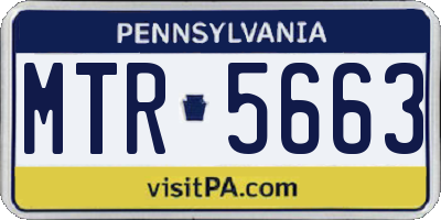 PA license plate MTR5663