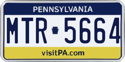 PA license plate MTR5664