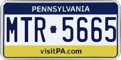 PA license plate MTR5665