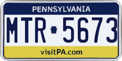 PA license plate MTR5673