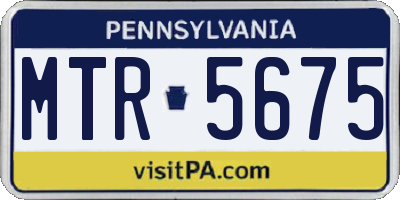 PA license plate MTR5675