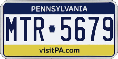 PA license plate MTR5679