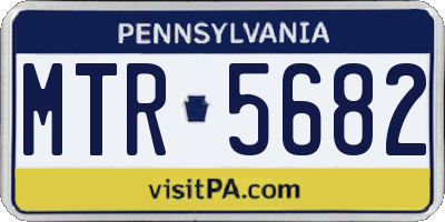 PA license plate MTR5682