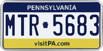 PA license plate MTR5683