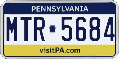 PA license plate MTR5684