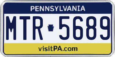 PA license plate MTR5689