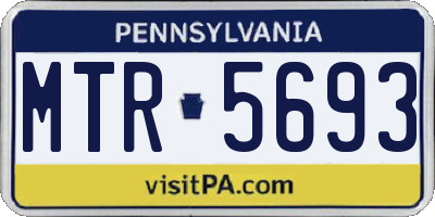 PA license plate MTR5693