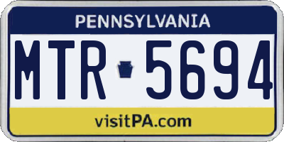 PA license plate MTR5694