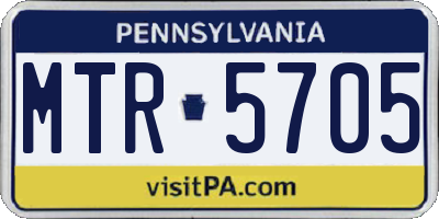 PA license plate MTR5705