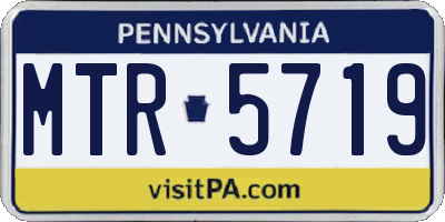 PA license plate MTR5719