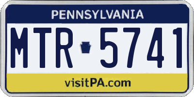 PA license plate MTR5741