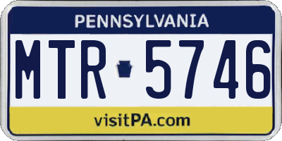 PA license plate MTR5746